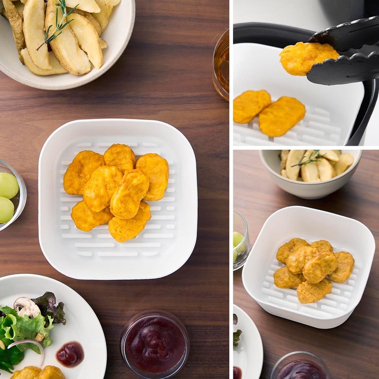 ノンフライヤーライナー タワー 16cm 山崎実業 公式 tower 1.0L 10159 10160 ホワイト ブラック / 食洗機 電子レンジ 対応