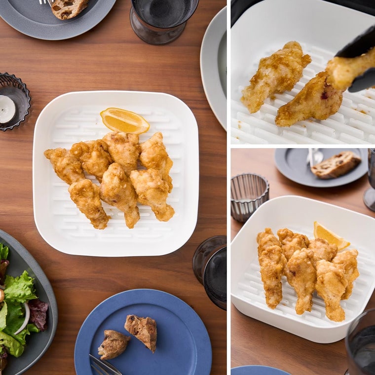 ノンフライヤーライナー タワー 21cm 山崎実業 公式 tower 10161 10162 ホワイト ブラック / 1.5L 食洗機 電子レンジ 対応 送料無料