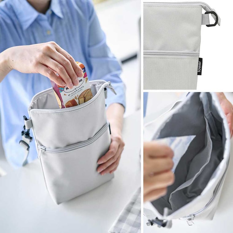 コンビニちょい買い保冷&保温バッグ タワー 山崎実業 公式 tower 10165 10166 ライトグレー ブラック 送料無料