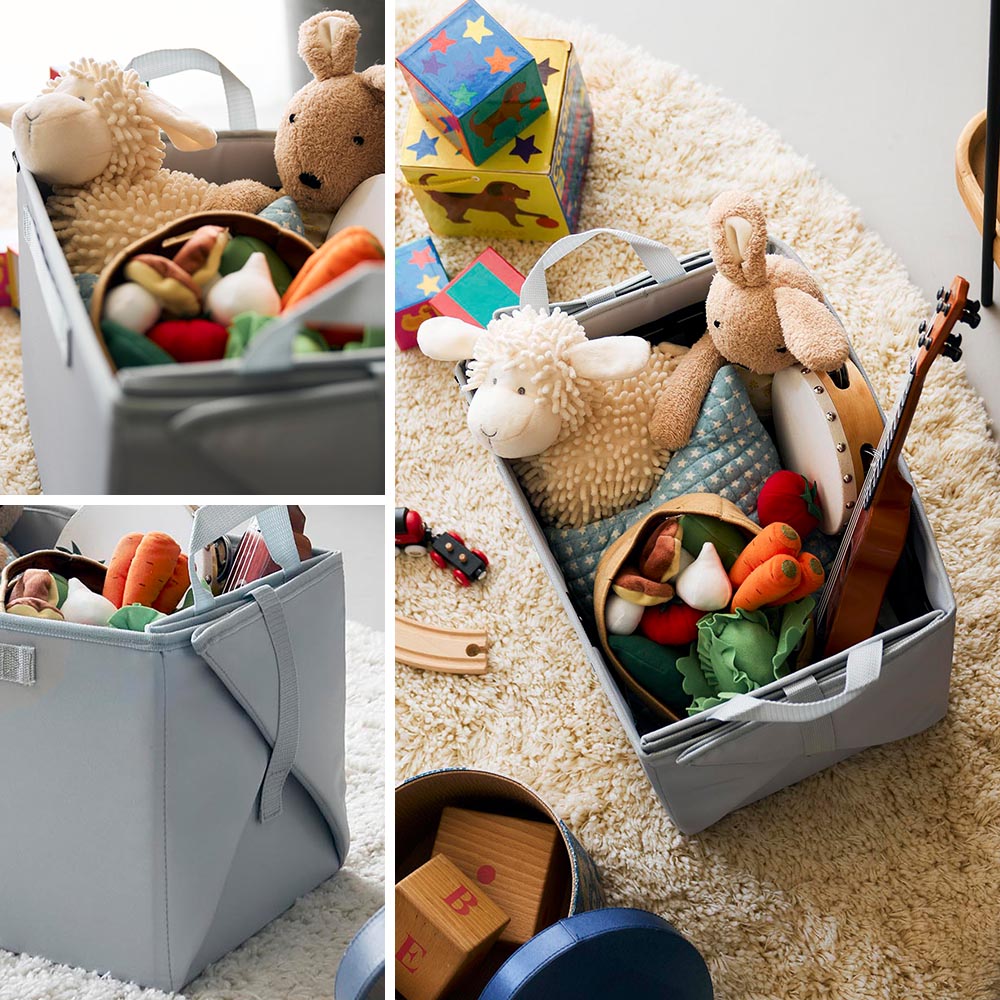 プレイマットにもなるおもちゃ収納 タワー 山崎実業 公式 tower 10169 ライトグレー 送料無料