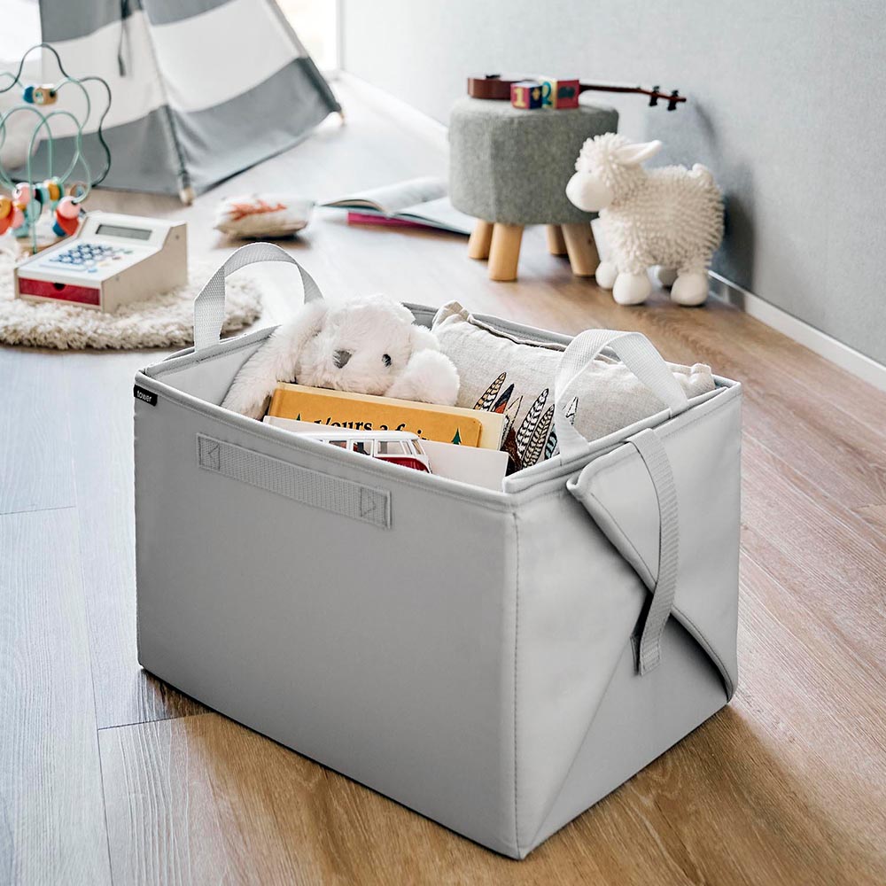 プレイマットにもなるおもちゃ収納 タワー 山崎実業 公式 tower 10169 ライトグレー 送料無料