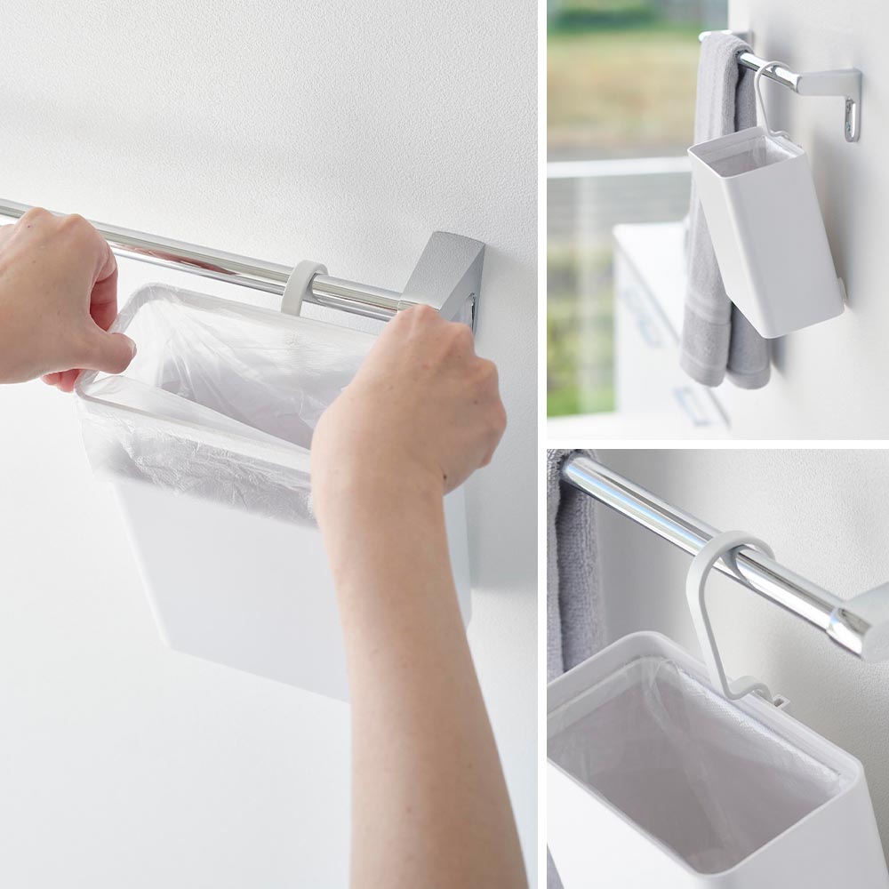 引っ掛けられるゴミ箱 タワー 山崎実業 公式 tower 10219 10220 ホワイト ブラック