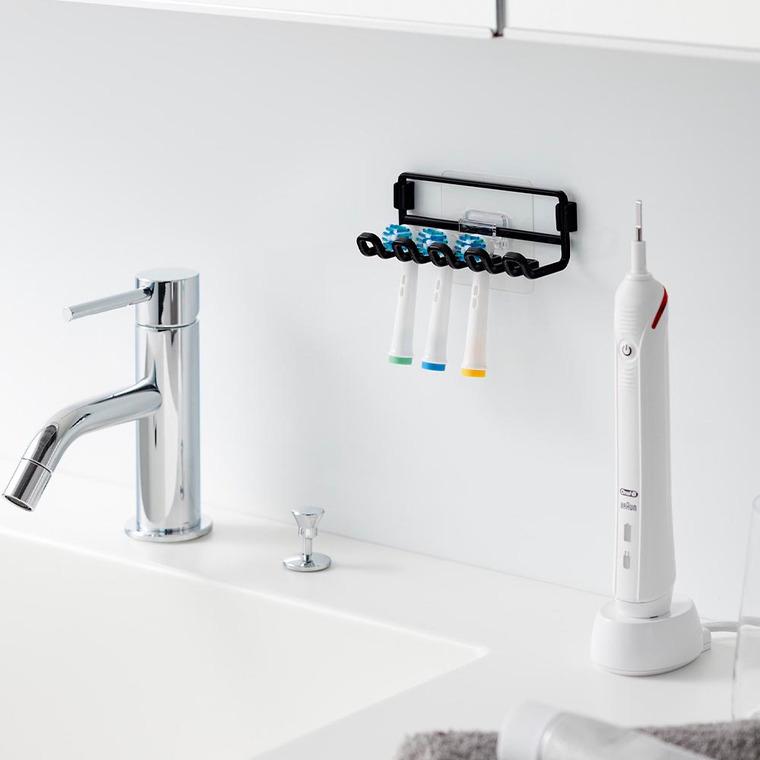 フィルムフック替え歯ブラシホルダー タワー 山崎実業 公式 tower 10223 10224 ホワイト ブラック