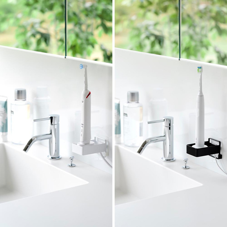 フィルムフック電動歯ブラシ用充電器ラック タワー 山崎実業 公式 tower ホワイト ブラック 10225 10226