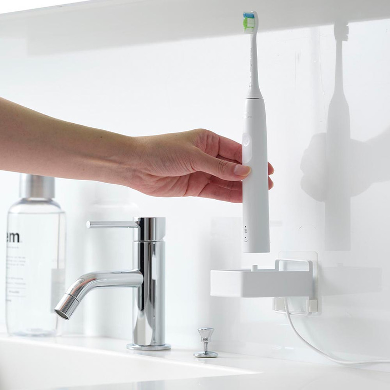 フィルムフック電動歯ブラシ用充電器ラック タワー 山崎実業 公式 tower ホワイト ブラック 10225 10226