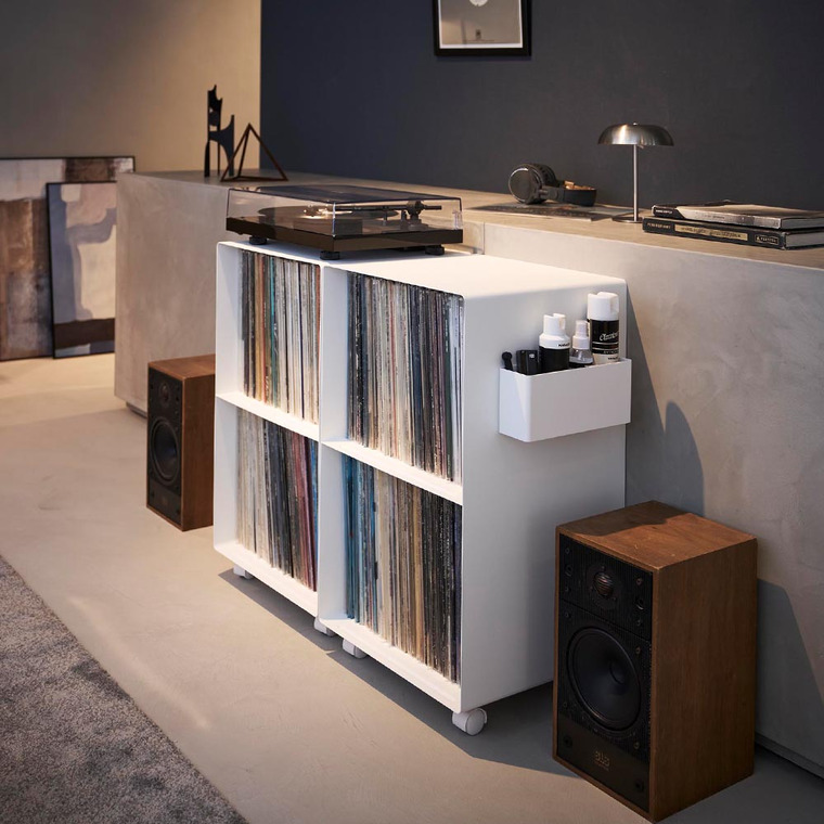 レコードラック タワー 山崎実業 公式 tower 10229 10230 ホワイト ブラック / キャスター付き 送料無料