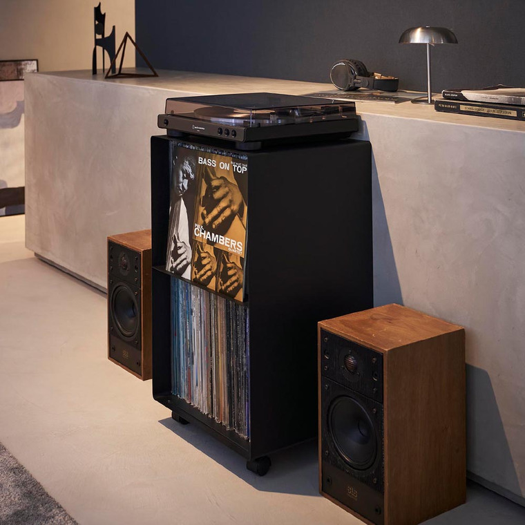 レコードラック タワー 山崎実業 公式 tower 10229 10230 ホワイト ブラック / キャスター付き 送料無料