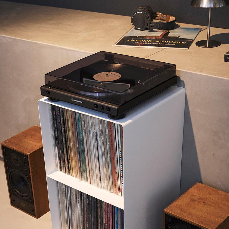 レコードラック タワー 山崎実業 公式 tower 10229 10230 ホワイト ブラック / キャスター付き 送料無料