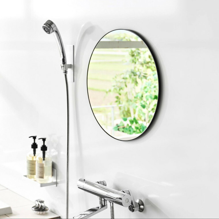 マグネットバスルームミラー タワー 丸型 42cm 山崎実業 公式 tower 10177 10178 ホワイト ブラック