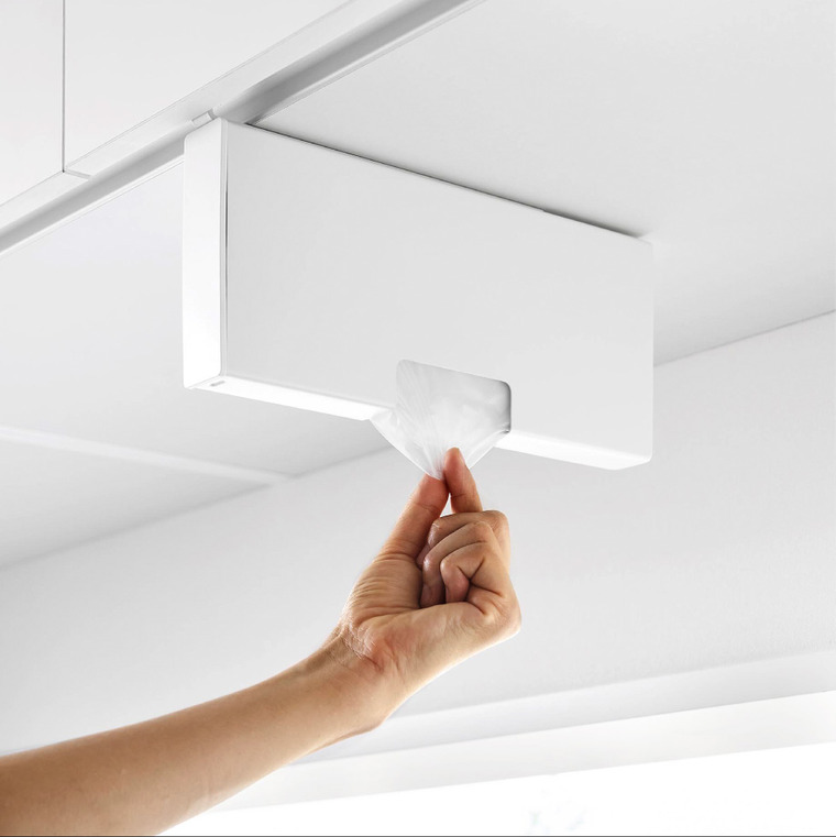 戸棚下ポリ袋収納ホルダー タワー スリム M 山崎実業 tower 10250 10251 ホワイト ブラック