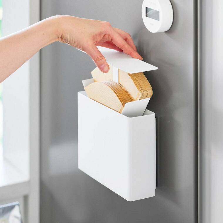 山崎実業 tower マグネットコーヒーペーパーフィルターケース タワー 公式 10330 10331 ホワイト ブラック 送料無料