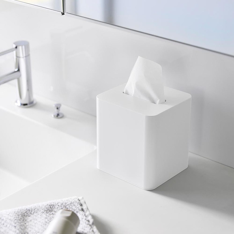 コンパクトティッシュケース タワー スクエア 山崎実業 公式 tower 10054 10055 ホワイト ブラック