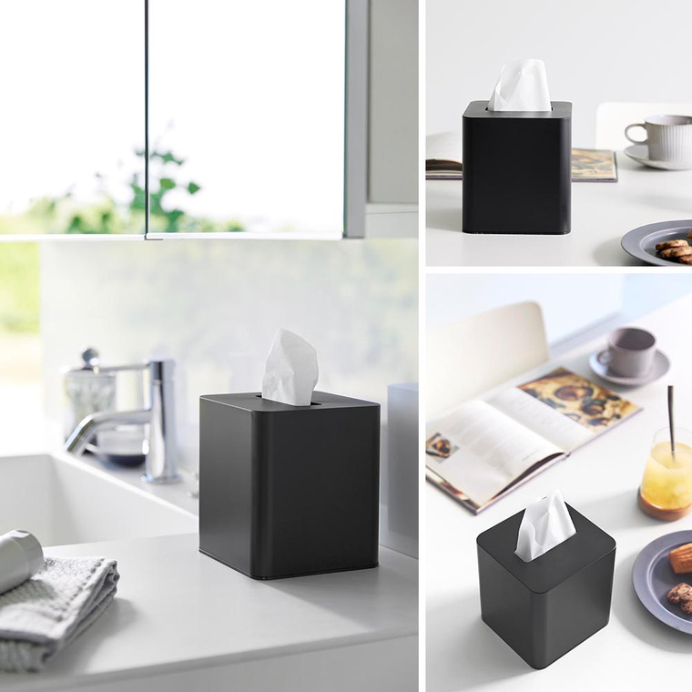 コンパクトティッシュケース タワー スクエア 山崎実業 公式 tower 10054 10055 ホワイト ブラック