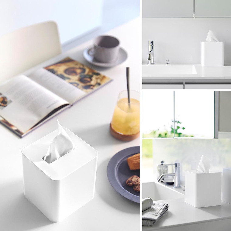 コンパクトティッシュケース タワー スクエア 山崎実業 公式 tower 10054 10055 ホワイト ブラック