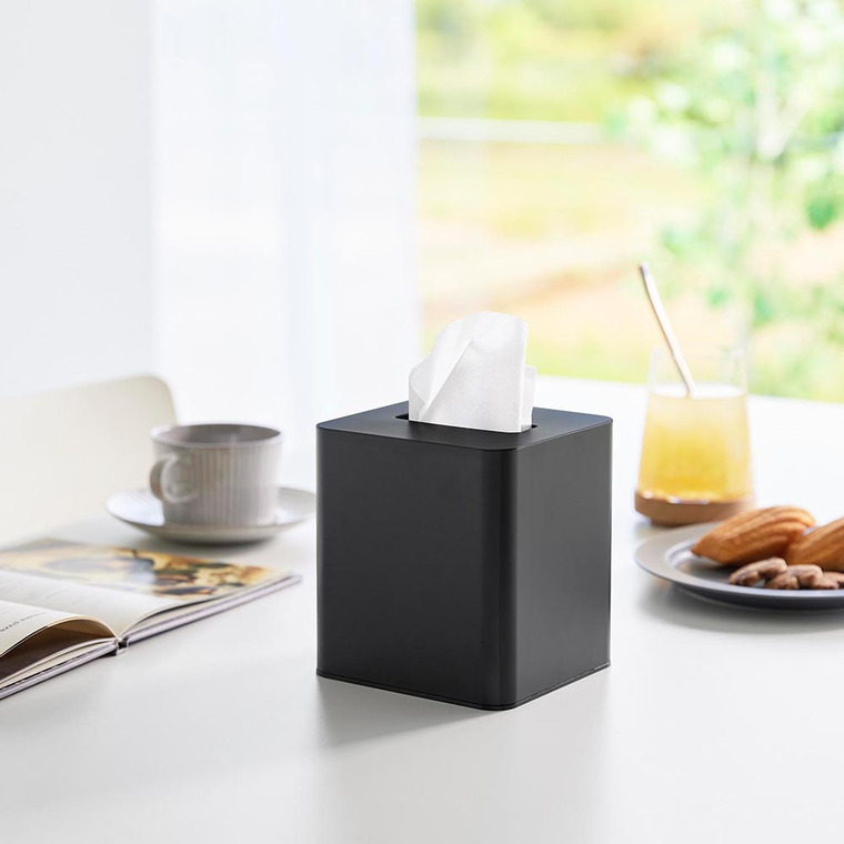 コンパクトティッシュケース タワー スクエア 山崎実業 公式 tower 10054 10055 ホワイト ブラック