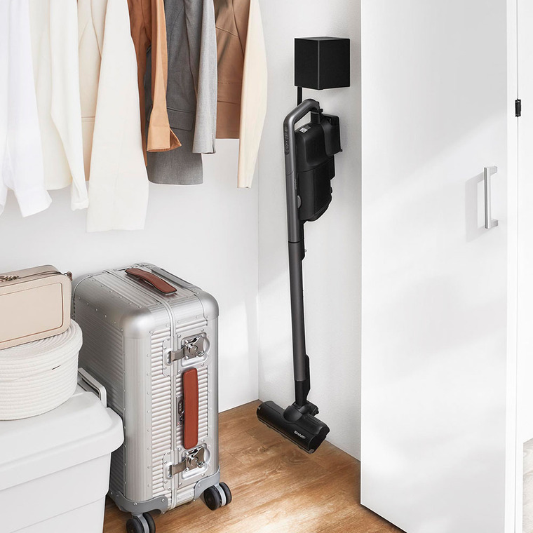 ウォール収納付きコードレスクリーナーホルダー タワー 石こうボード壁対応 山崎実業 公式 tower 10082 10083 ホワイト ブラック 送料無料