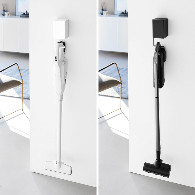 ウォール収納付きコードレスクリーナーホルダー タワー 石こうボード壁対応 山崎実業 公式 tower 10082 10083 ホワイト ブラック 送料無料