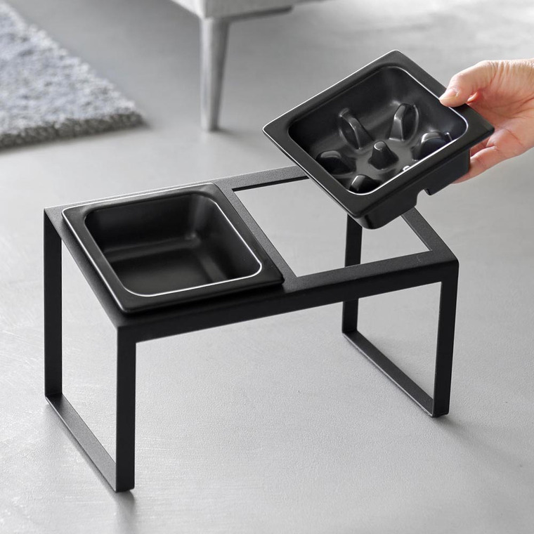 早食い防止ペットフードボウルスタンドセット タワー 斜めハイタイプ 山崎実業 tower 10241 10242 ホワイト ブラック 送料無料