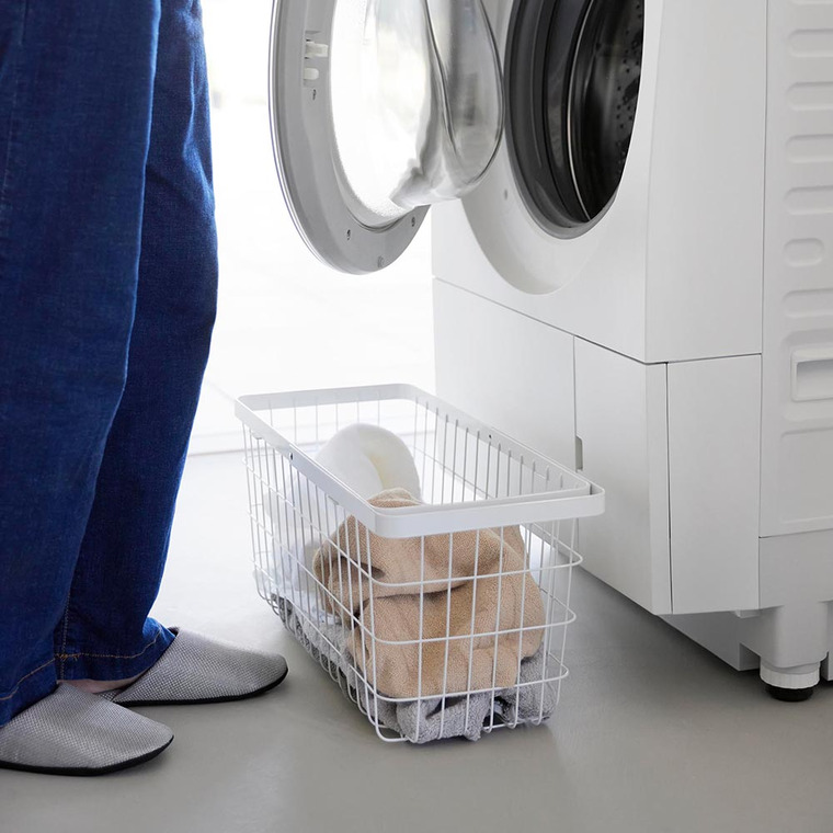 ランドリーワイヤーバスケット タワー スリム M 山崎実業 tower 10001 10002 ホワイト ブラック 送料無料