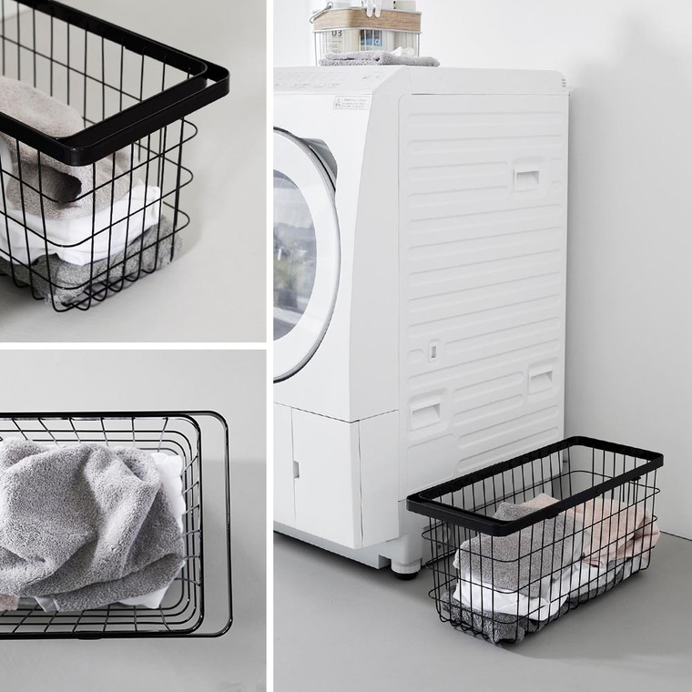 ランドリーワイヤーバスケット タワー スリム M 山崎実業 tower 10001 10002 ホワイト ブラック 送料無料