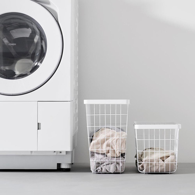 ランドリーワイヤーバスケット タワー スリム M 山崎実業 tower 10001 10002 ホワイト ブラック 送料無料