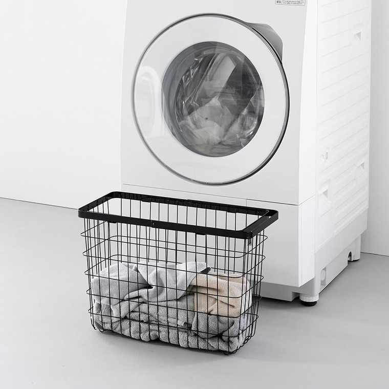 ランドリーワイヤーバスケット タワー スリム L 山崎実業 tower 10003 10004 ホワイト ブラック 送料無料