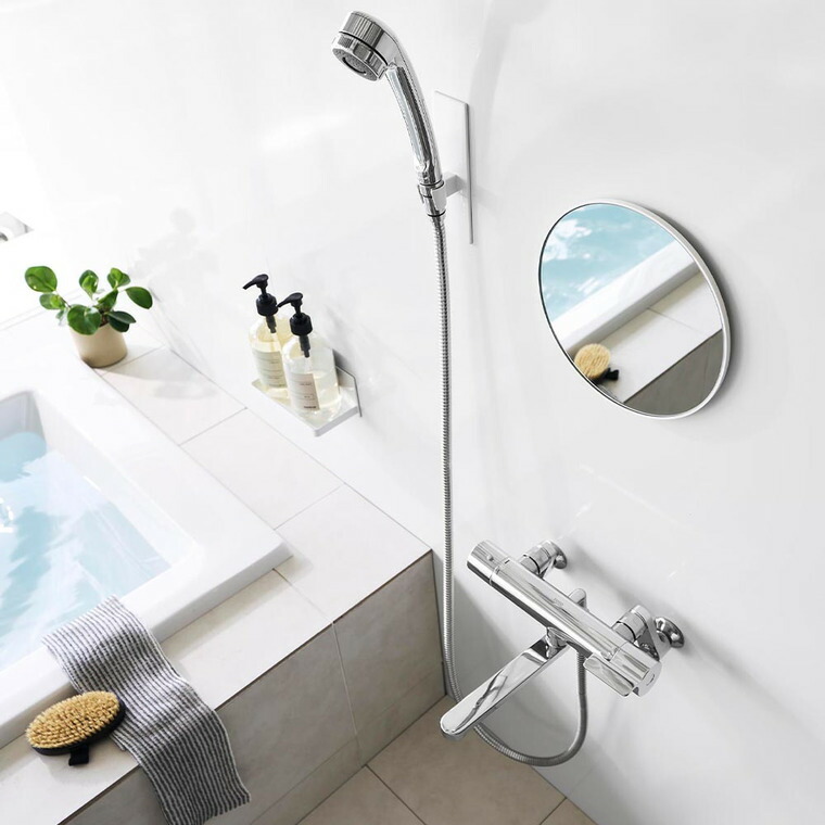 マグネットバスルームミラー タワー 丸型 23cm 山崎実業 公式 tower 10175 10176 ホワイト ブラック