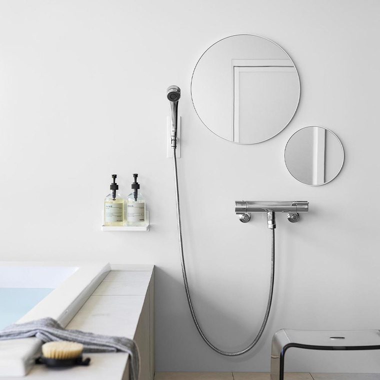 マグネットバスルームミラー タワー 丸型 23cm 山崎実業 公式 tower 10175 10176 ホワイト ブラック