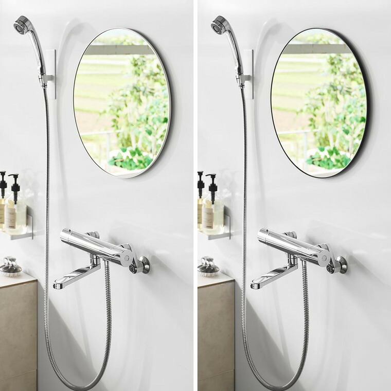 マグネットバスルームミラー タワー 丸型 42cm 山崎実業 公式 tower 10177 10178 ホワイト ブラック