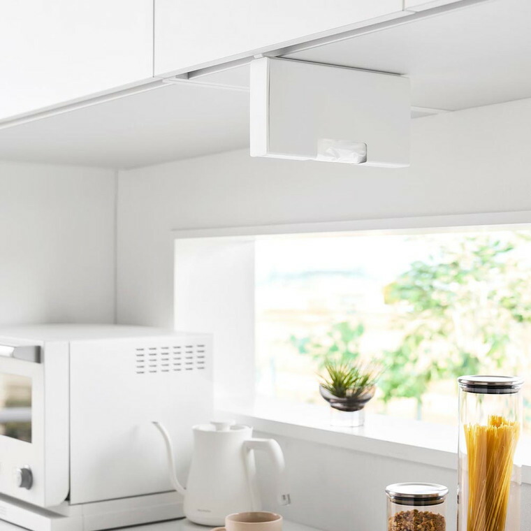 戸棚下ポリ袋収納ホルダー タワー スリム S 山崎実業 tower 10248 10249 ホワイト ブラック