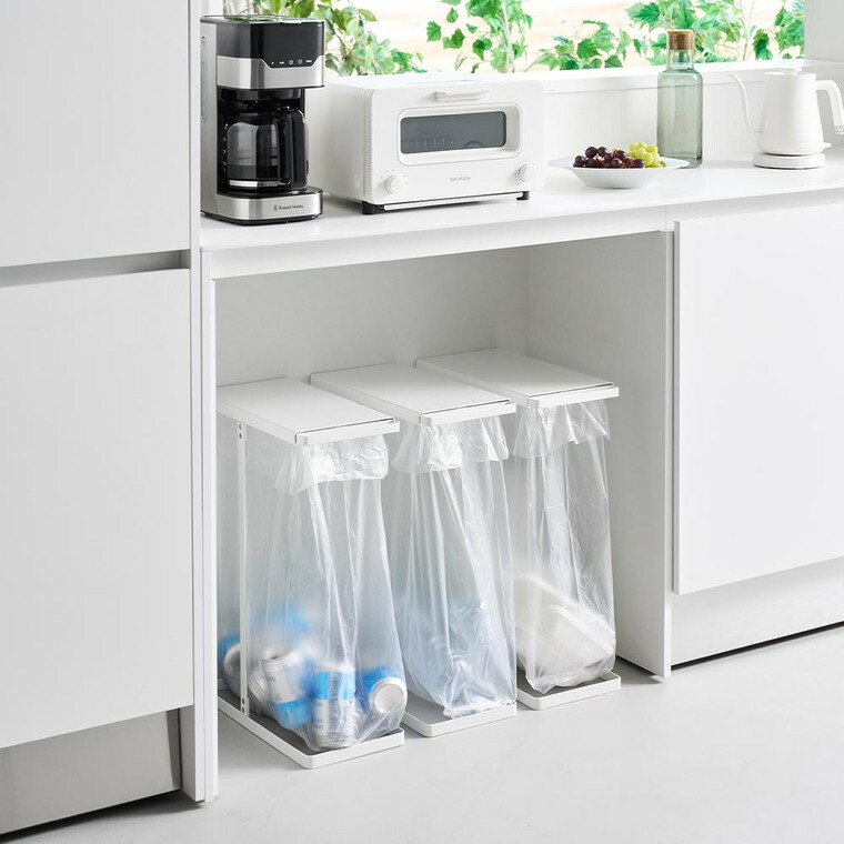 山崎実業 tower 引き出す分別ゴミ袋ホルダー タワー スリム 公式 10264 10265 ホワイト ブラック 送料無料