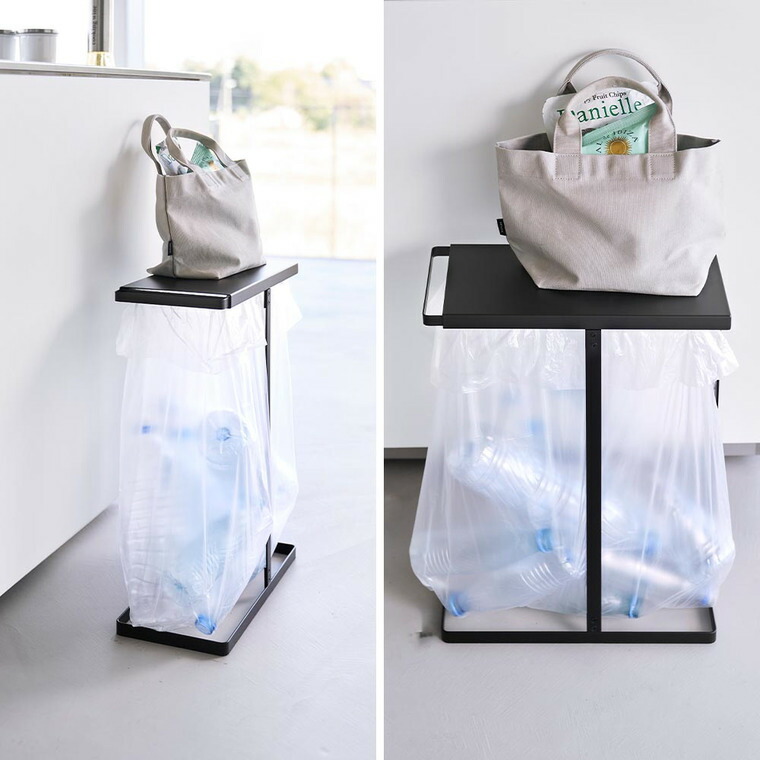 山崎実業 tower 引き出す分別ゴミ袋ホルダー タワー スリム 公式 10264 10265 ホワイト ブラック 送料無料