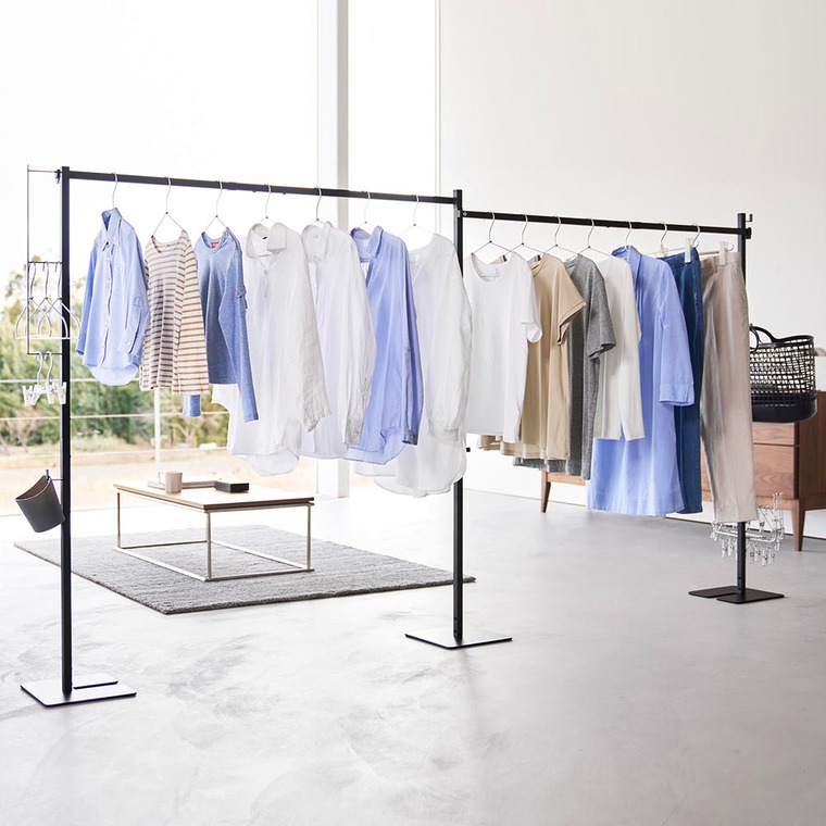 山崎実業 tower 折り畳み室内物干し タワー 2連 公式 10266 10267 ホワイト ブラック 送料無料