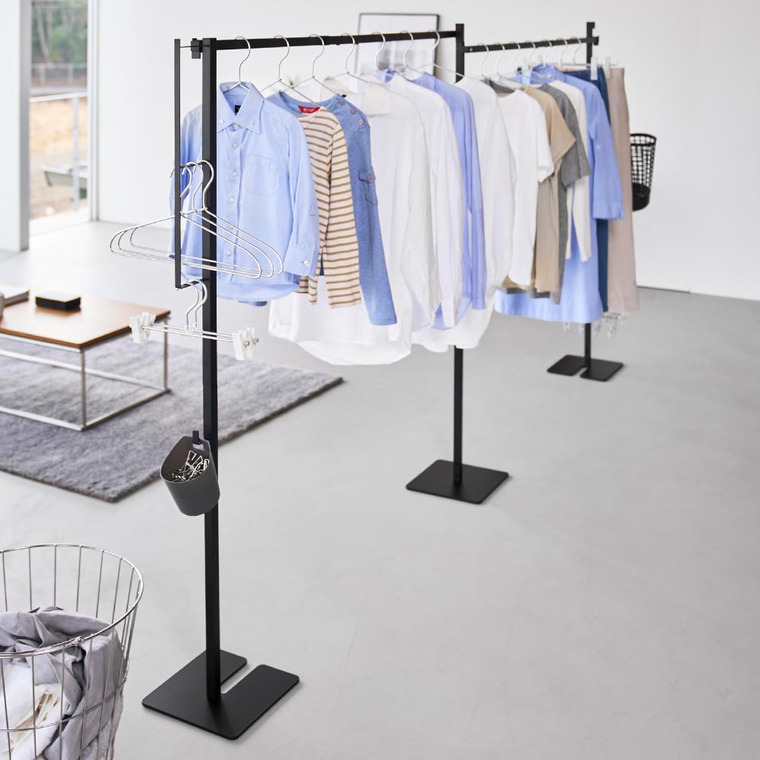 山崎実業 tower 折り畳み室内物干し タワー 2連 公式 10266 10267 ホワイト ブラック 送料無料