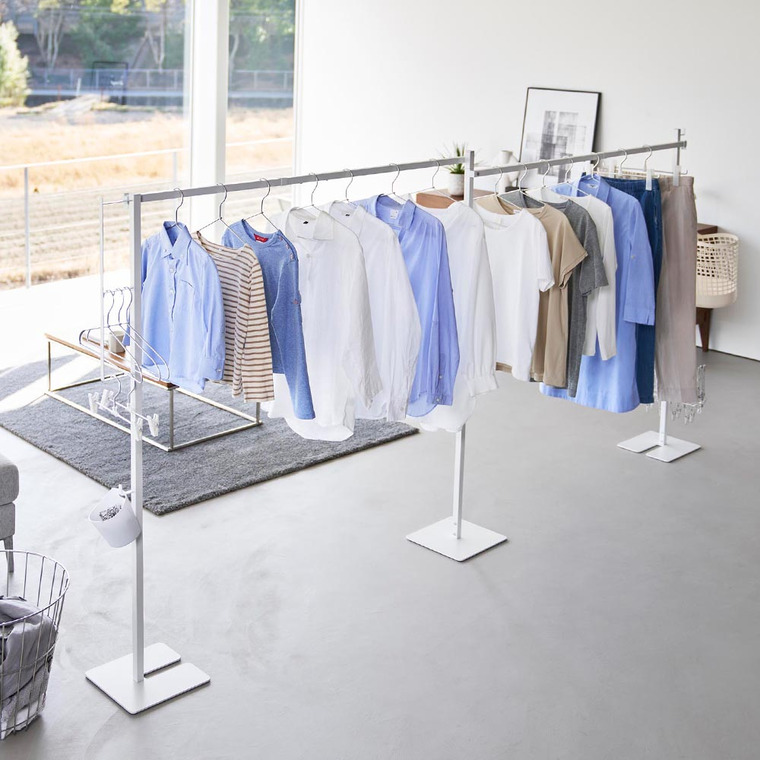 山崎実業 tower 折り畳み室内物干し タワー 2連 公式 10266 10267 ホワイト ブラック 送料無料