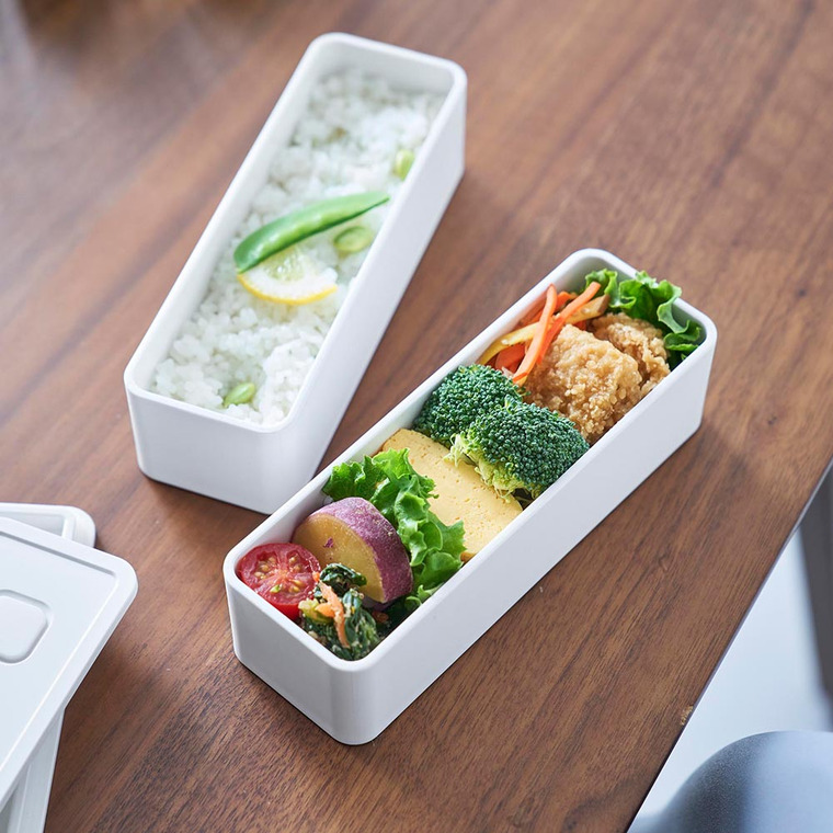 山崎実業 tower バルブ付き密閉ランチボックス タワー 2段 スリム 公式 10272 10273 ホワイト ブラック