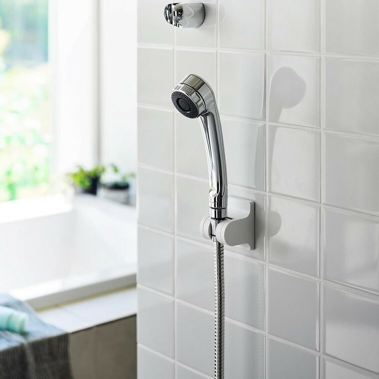 角度が調節できるフィルムフックシャワーホルダー タワー 山崎実業 tower 10288 10289 ホワイト ブラック