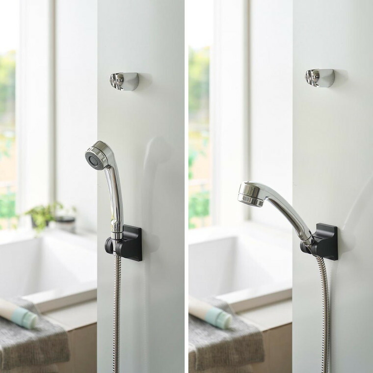 角度が調節できるフィルムフックシャワーホルダー タワー 山崎実業 tower 10288 10289 ホワイト ブラック