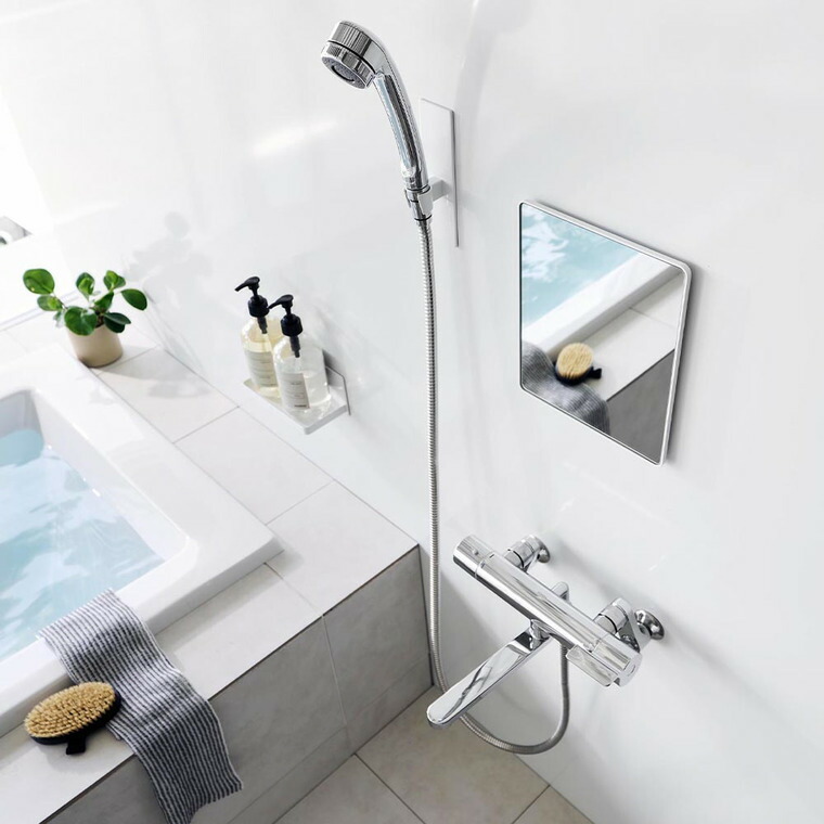 山崎実業 tower マグネットバスルームミラー タワー 角型 公式 10306 10307 ホワイト ブラック 送料無料