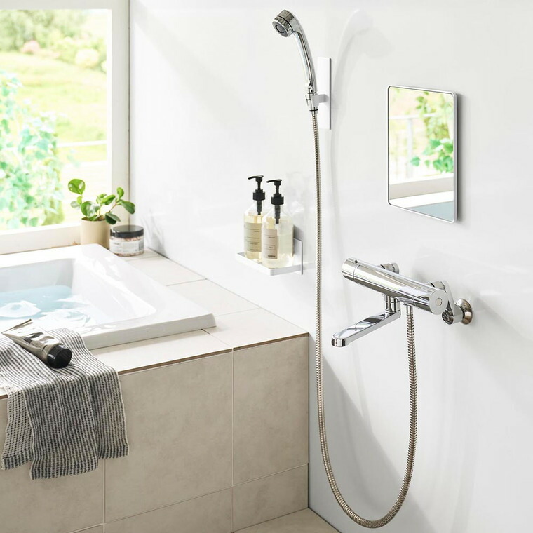 山崎実業 tower マグネットバスルームミラー タワー 角型 公式 10306 10307 ホワイト ブラック 送料無料