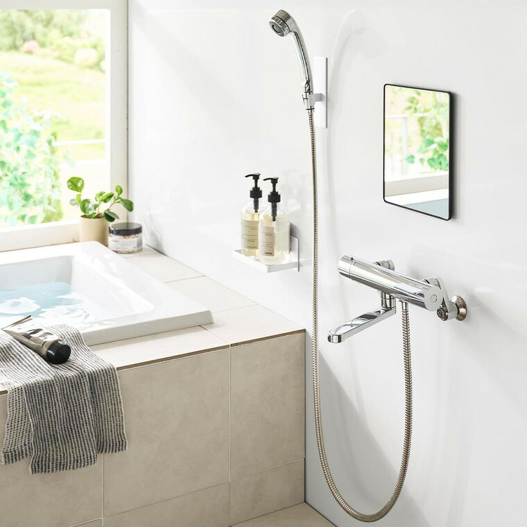 山崎実業 tower マグネットバスルームミラー タワー 角型 公式 10306 10307 ホワイト ブラック 送料無料