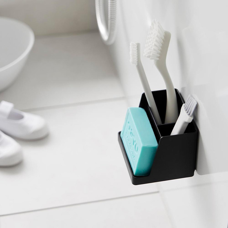 マグネット収納付きソープトレー タワー 山崎実業 公式 tower 10316 10317 ホワイト ブラック