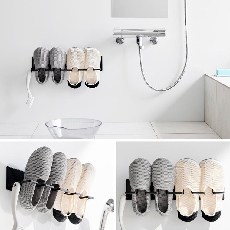 マグネットバスルーム上履き&キッズシューズハンガー タワー 山崎実業 公式 tower 10326 10327 ホワイト ブラック 送料無料