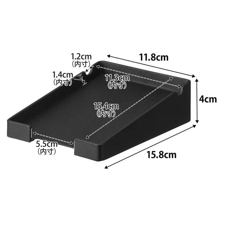 ペンが置けるメモホルダー タワー 山崎実業 公式 tower 10328 10329 ホワイト ブラック / A6サイズ トレー メモパッド
