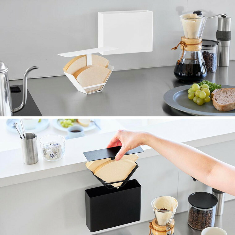 山崎実業 tower マグネットコーヒーペーパーフィルターケース タワー 公式 10330 10331 ホワイト ブラック 送料無料