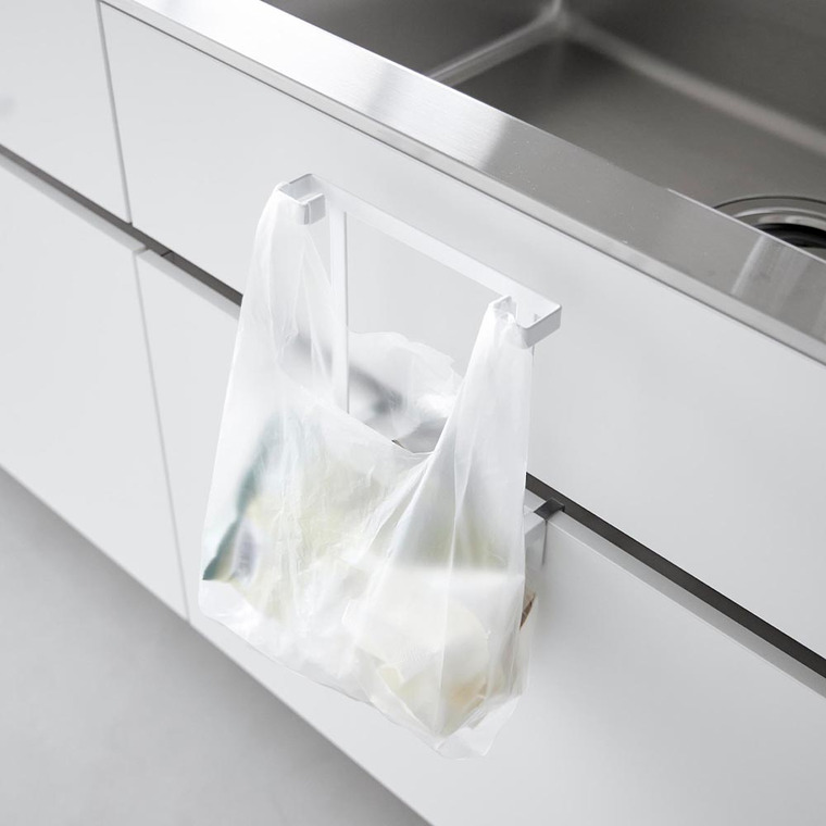 キッチンシンク下収納扉レジ袋ハンガー タワー 山崎実業 公式 tower 10332 10333 ホワイト ブラック