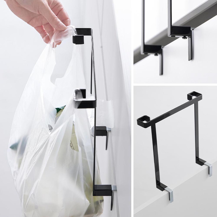 キッチンシンク下収納扉レジ袋ハンガー タワー 山崎実業 公式 tower 10332 10333 ホワイト ブラック
