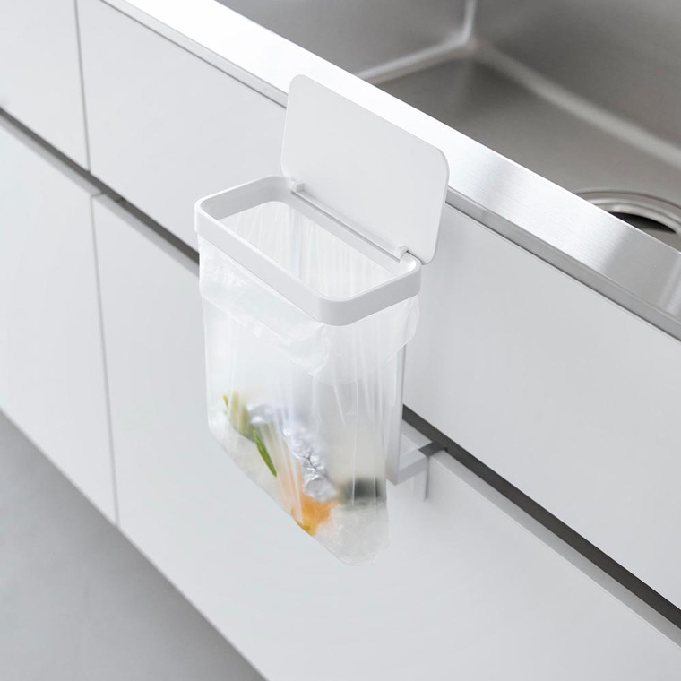 キッチンシンク下収納扉ポリ袋ホルダー タワー 山崎実業 公式 tower 10334 10335 ホワイト ブラック 送料無料