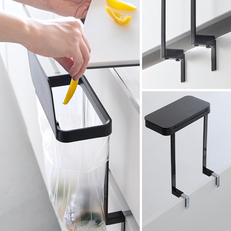 キッチンシンク下収納扉ポリ袋ホルダー タワー 山崎実業 公式 tower 10334 10335 ホワイト ブラック 送料無料