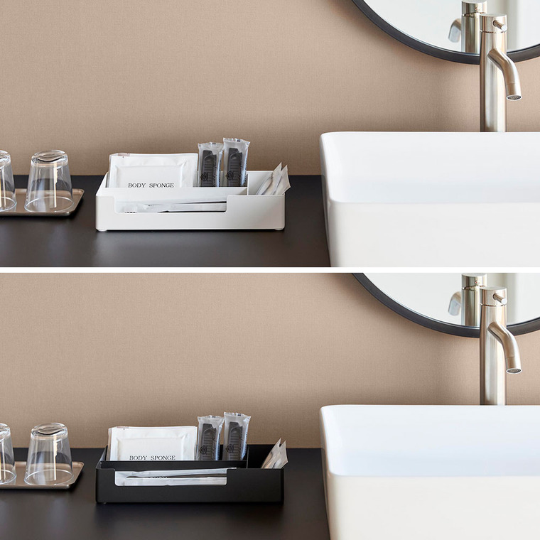 仕切り付きアメニティ収納 タワー 山崎実業 公式 tower 10338 10339 ホワイト ブラック 送料無料